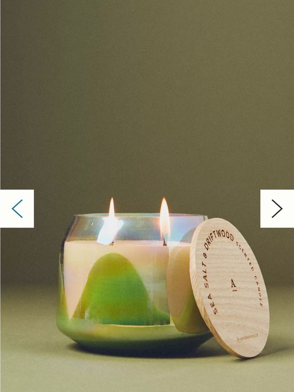 NWT The Gather Candle by Anthropologie: Sea Salt & Driftwood